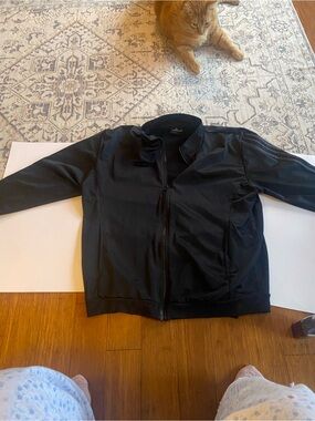 Cougar Men's Black Zip-Front Jacket in size XL
